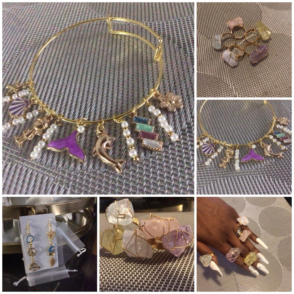Gold Charm Bracelet with Multicolor Accents